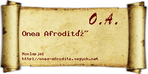 Onea Afrodité névjegykártya